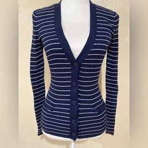 Lauren Ralph Lauren Striped Cotton Nautical Cardigan